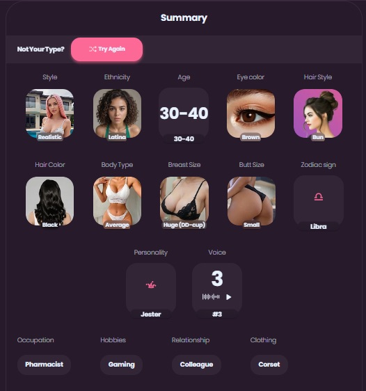 Création d'une copine virtuelle sur SwipeyAI